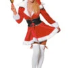 Womens Deluxe Plush Miss Santa Christmas Costume -Halloween Fans Shop 666 rs