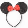 Black And Red Minnie Mouse Style Ears On Headband -Halloween Fans Shop 6679 rs