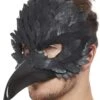 Maleficent Style Black Raven Half Face Mask 1 Maleficent Style Black Raven Half Face Mask -Halloween Fans Shop 68016 rs