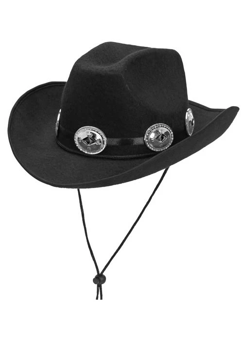 Adult Mens Black Dallas Cowboy Hat With Western Band 4 Adult Mens Black Dallas Cowboy Hat With Western Band - Image 2