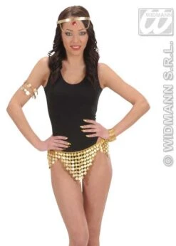 Harem Girl Belly Dancer Gold Coin Belt 9 Harem Girl Belly Dancer Gold Coin Belt -Halloween Fans Shop 6955Grs 03
