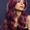 Womens Deluxe Fever Long Mauve Khloe Wig -Halloween Fans Shop 71096 rs