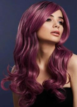 Womens Deluxe Fever Long Mauve Khloe Wig