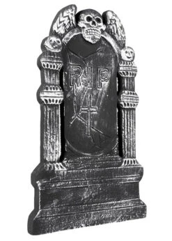 Halloween Gravestone Prop RIP Skull Tombstone