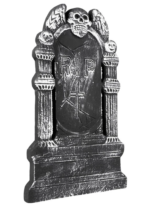 Halloween Gravestone Prop RIP Skull Tombstone 3 Halloween Gravestone Prop RIP Skull Tombstone