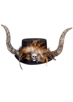 Halloween Papa Legba Voodoo Top Hat With Horns 5 Halloween Papa Legba Voodoo Top Hat With Horns -Halloween Fans Shop 72251 rs 01