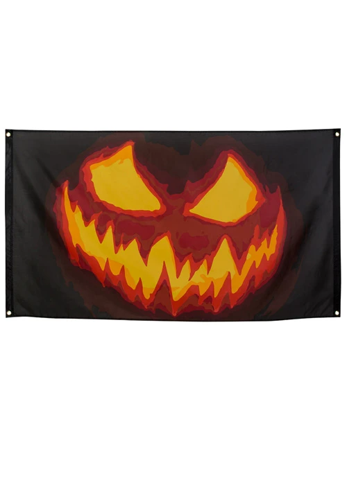 Creepy Pumpkin Halloween Party Flag Decoration 3 Creepy Pumpkin Halloween Party Flag Decoration
