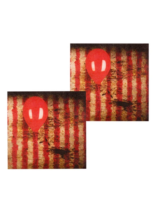 Halloween Creepy Carnival Striped Circus Napkins Pack 12 4 Halloween Creepy Carnival Striped Circus Napkins Pack 12 - Image 2