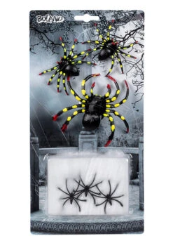 Halloween Prop Spiders And Web Decoration Set