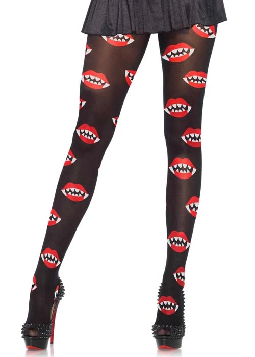 Womens Halloween Gothic Vampire Bite Tights 3 Womens Halloween Gothic Vampire Bite Tights