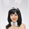 White Glitter Cute Bunny Girl Accessory Set -Halloween Fans Shop 8038B white glitter bunny girl kit