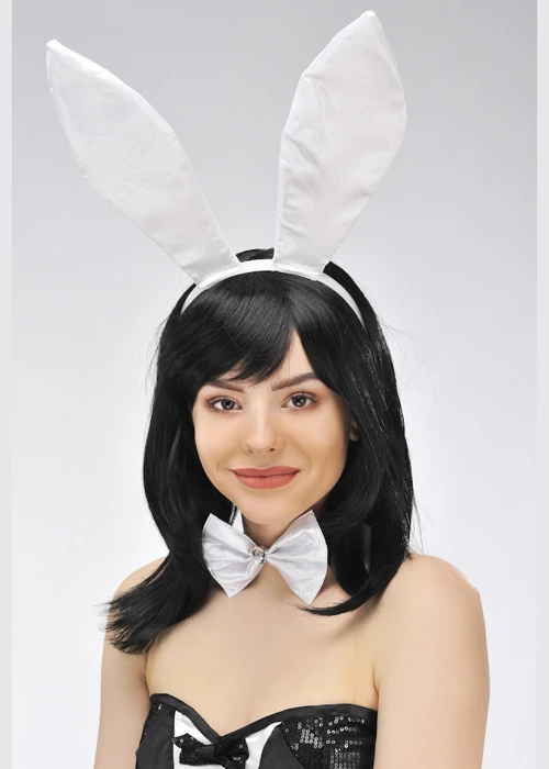 White Glitter Cute Bunny Girl Accessory Set 3 White Glitter Cute Bunny Girl Accessory Set