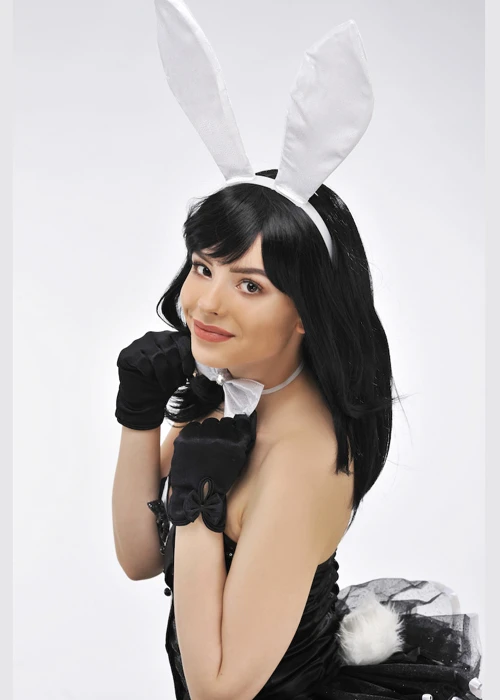 White Glitter Cute Bunny Girl Accessory Set 4 White Glitter Cute Bunny Girl Accessory Set - Image 2