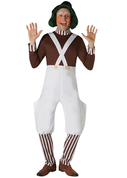 Adult Size Traditional Oompa Loompa Costume 3 Adult Size Traditional Oompa Loompa Costume