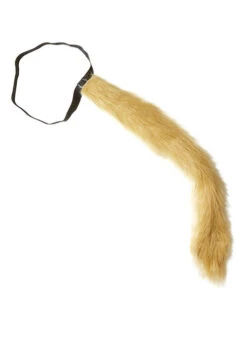 Gold Brown Fluffy Lion Animal Tail On Belt