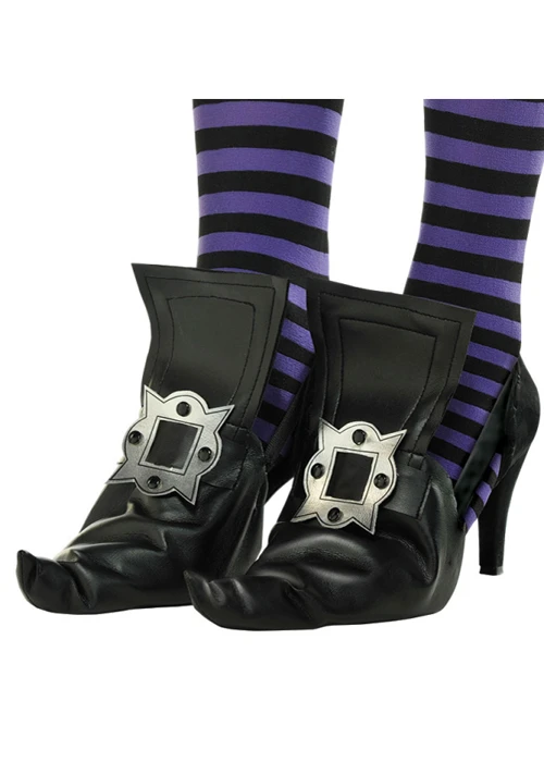 Childrens Halloween Witch Shoe Covers Buckles 3 Childrens Halloween Witch Shoe Covers Buckles
