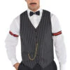 Mens 1920s Vest Striped Gangster Waistcoat -Halloween Fans Shop 844055 55 rs