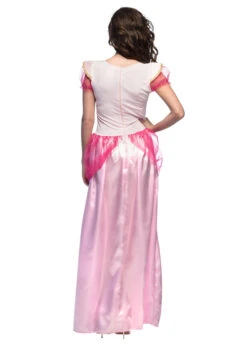 Womens Pink Princess Peach Style Costume -Halloween Fans Shop 84561 princess peach costume 02