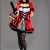 Womens Gothic Dark Red Riding Hood Costume 2 Womens Gothic Dark Red Riding Hood Costume -Halloween Fans Shop 85230 deuxe gothic red riding hood costume