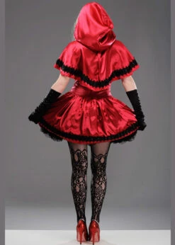 Womens Gothic Dark Red Riding Hood Costume -Halloween Fans Shop 85230 deuxe gothic red riding hood costume 03