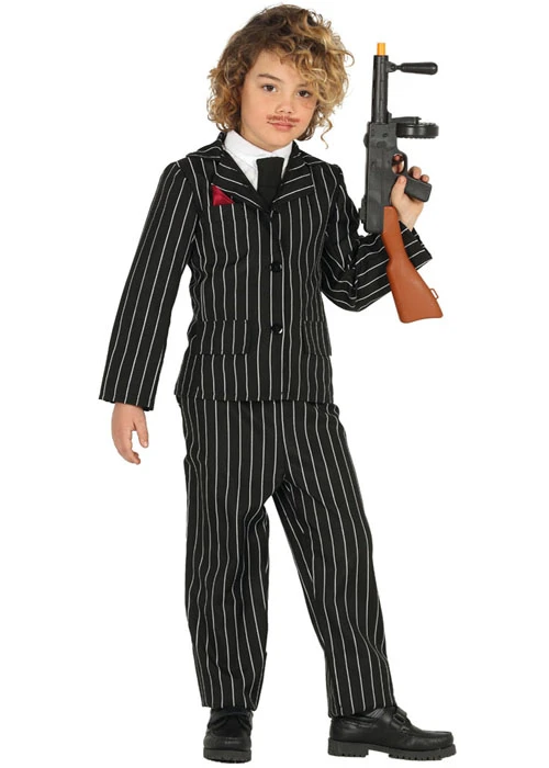 Childrens Size 1920s Gangster Boy Costume 3 Childrens Size 1920s Gangster Boy Costume