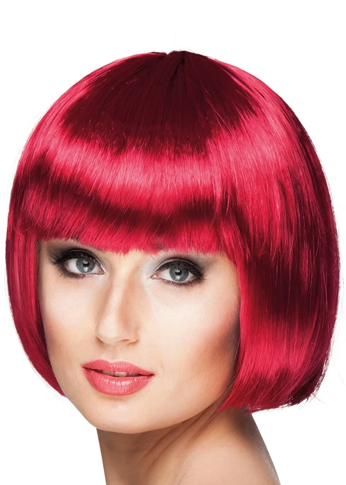 Womens Ruby Red Cabaret Bob Wig 3 Womens Ruby Red Cabaret Bob Wig