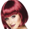 Womens Halloween Burgundy Gothic Bobbed Wig 1 Womens Halloween Burgundy Gothic Bobbed Wig -Halloween Fans Shop 85886 gothic burgundy bobbed wig