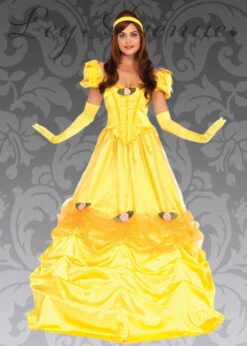 Womens Deluxe Long Belle Style Princess Costume