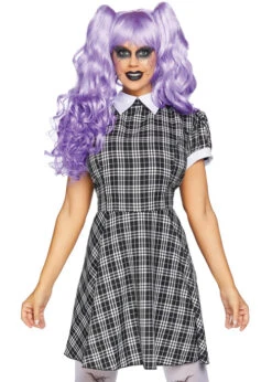 Womens Halloween Gothic Baby Doll Costume