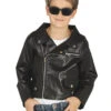 Childrens 1980s Rock N Roll Black Biker Jacket 2 Childrens 1980s Rock N Roll Black Biker Jacket -Halloween Fans Shop 87477rs