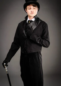 Adult Victorian Black Mens Tailcoat Jacket 9 Adult Victorian Black Mens Tailcoat Jacket -Halloween Fans Shop 87942 victorian black tailcoat 03