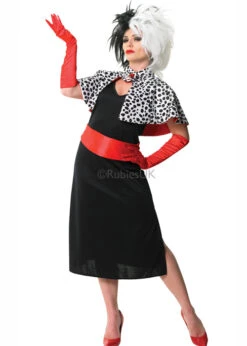 Adult Ladies Disney Cruella De Vil Costume -Halloween Fans Shop 880564 cruella costume