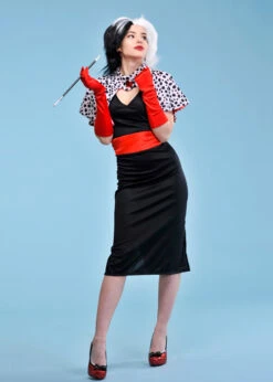 Adult Ladies Disney Cruella De Vil Costume -Halloween Fans Shop 880564 cruella costume 2 02