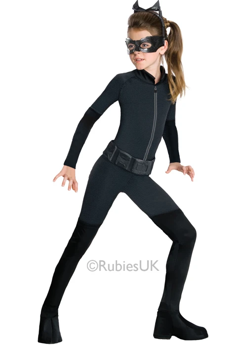 Childrens Size Girls Catwoman Costume 3 Childrens Size Girls Catwoman Costume