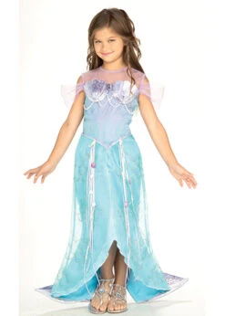 Girls Little Mermaid Style Princess Costume