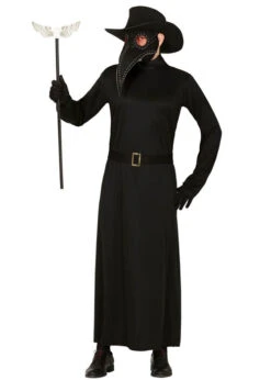 Mens Gothic Black Plague Doctor Costume