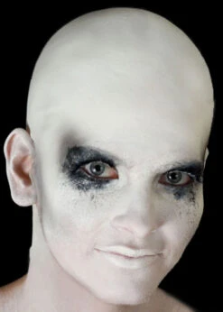 Uncle Fester Style White Bald Head Cap Headpiece