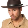 Deluxe Indiana Jones Style Brown Fedora Hat 2 Deluxe Indiana Jones Style Brown Fedora Hat -Halloween Fans Shop 9570 04 rs