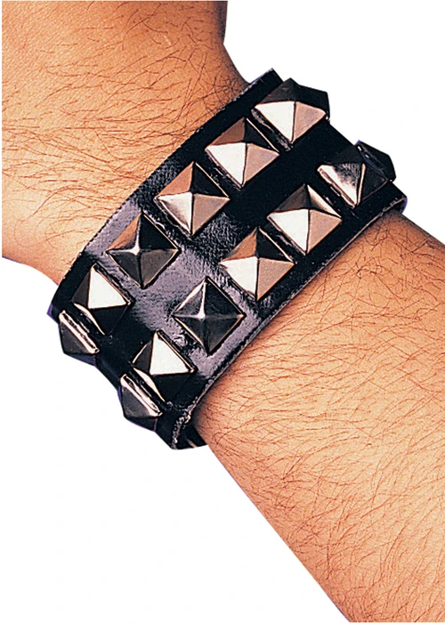 80's Gothic Punk Rock Studded Wristband 3 80's Gothic Punk Rock Studded Wristband