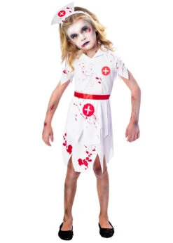 Kids Size Halloween Zombie Nurse Costume