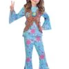 Childrens Flower Power Hippy Girl Costume 1 Childrens Flower Power Hippy Girl Costume -Halloween Fans Shop 9903532rs
