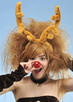 Christmas Brown Furry Reindeer Antlers