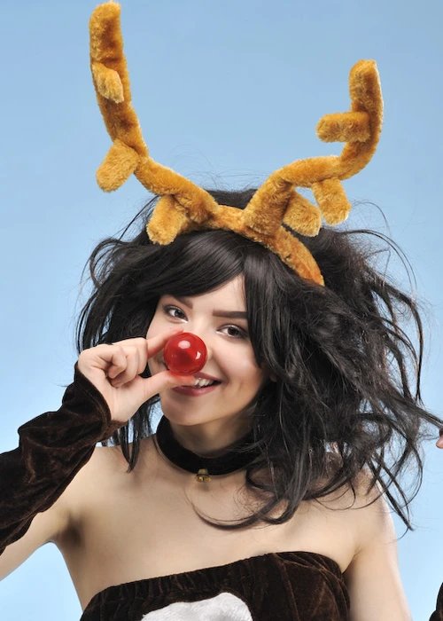 Christmas Brown Furry Reindeer Antlers 4 Christmas Brown Furry Reindeer Antlers - Image 2