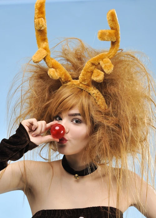 Christmas Brown Furry Reindeer Antlers 5 Christmas Brown Furry Reindeer Antlers - Image 3