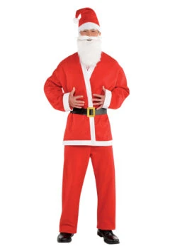 Adult Size Budget Santa Claus Suit Costume