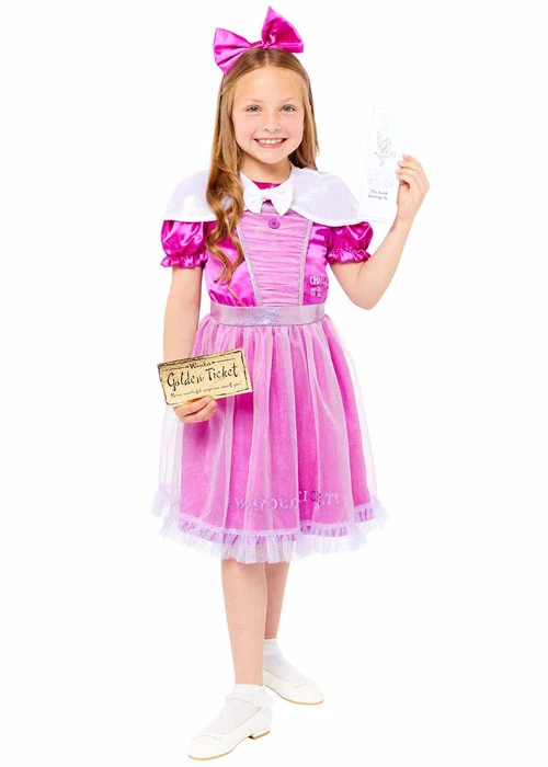 Childrens Charlie And The Chocolate Factory Veruca Salt Costume 4 Childrens Charlie And The Chocolate Factory Veruca Salt Costume - Image 2