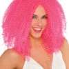 Womens 1980s Bright Pink Crimped Wig 2 Womens 1980s Bright Pink Crimped Wig -Halloween Fans Shop 999717 rs