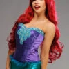 Womens Deluxe Deep Red Little Mermaid Style Wig 1 Womens Deluxe Deep Red Little Mermaid Style Wig -Halloween Fans Shop A2722 deep red little mermaid wig