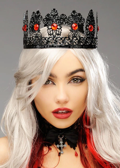 Wicked Queen Gothic Black Metal Royal Crown 3 Wicked Queen Gothic Black Metal Royal Crown
