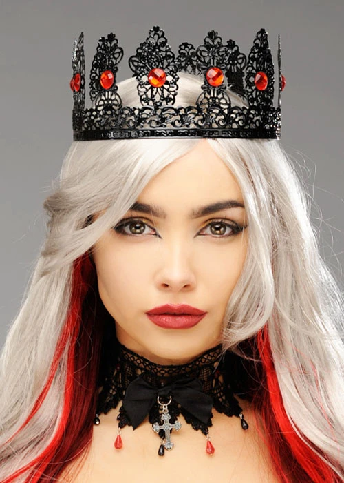 Wicked Queen Gothic Black Metal Royal Crown 4 Wicked Queen Gothic Black Metal Royal Crown - Image 2